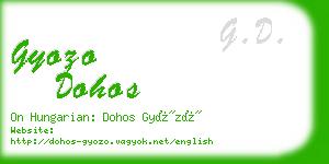 gyozo dohos business card
